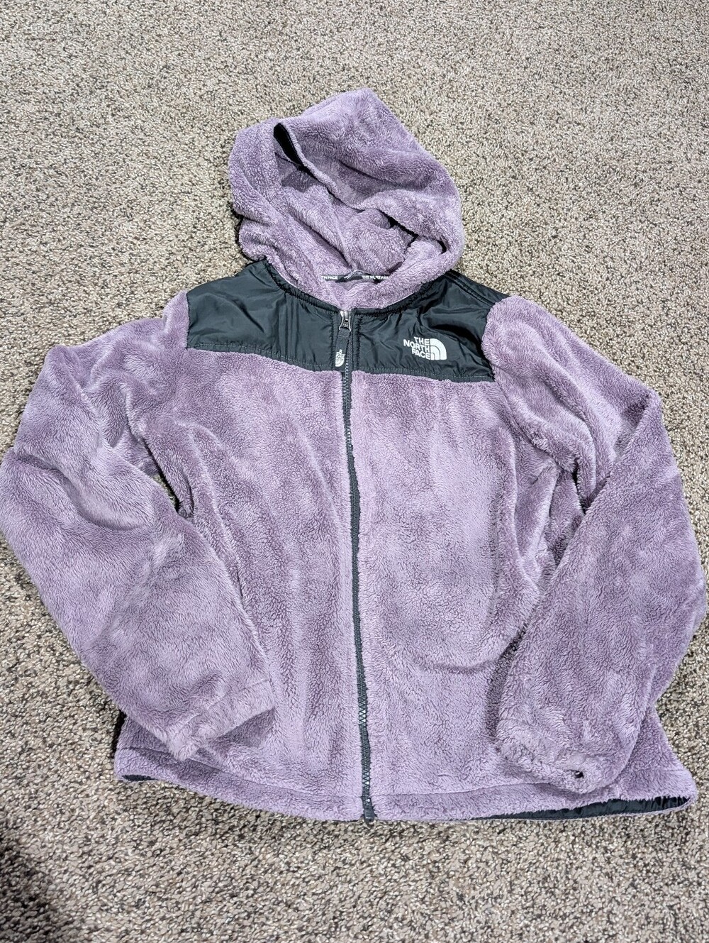 The North Face Kids' Purple Fuzzy Hooded Jacket